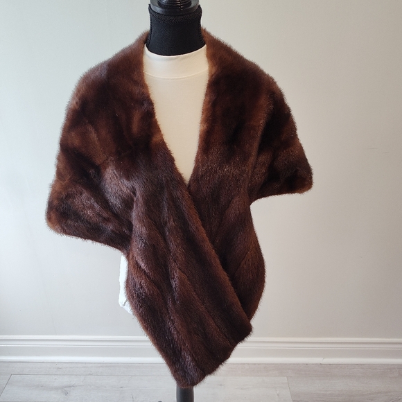 Vintage Brown Mink Stole - Picture 1 of 3